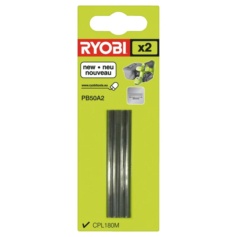 RYOBI PB50A2 HM-Hobel-Wendemesser 50 mm 2 Stück