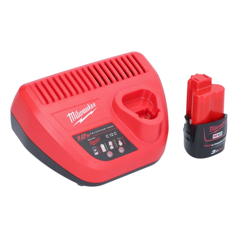 Milwaukee M12 FHIR38LR-301 Hochgeschwindigkeits Akku Ratsche Lang 12 V 47 Nm 3/8" + 1x Akku 3,0 Ah + Ladegerät