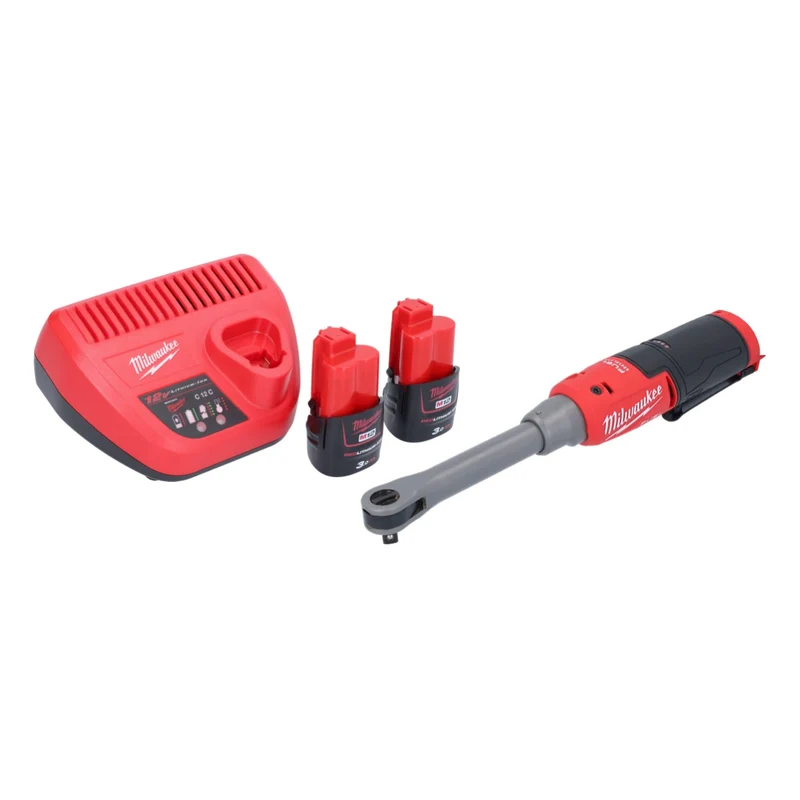 Milwaukee M12 FHIR38LR-302 Hochgeschwindigkeits Akku Ratsche Lang 12 V 47 Nm 3/8" + 2x Akku 3,0 Ah + Ladegerät