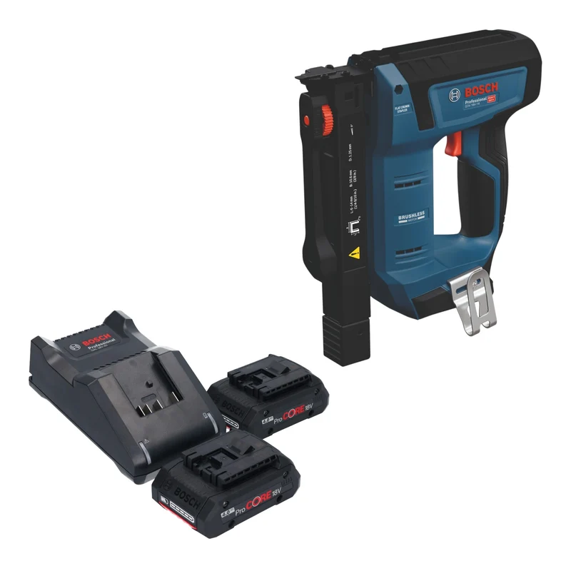 Bosch GTH 18V-14 Akku Holzklammerer 18 V 10,6 x 6 - 14 mm Brushless + 2x ProCORE Akku 4,0 Ah + Ladegerät