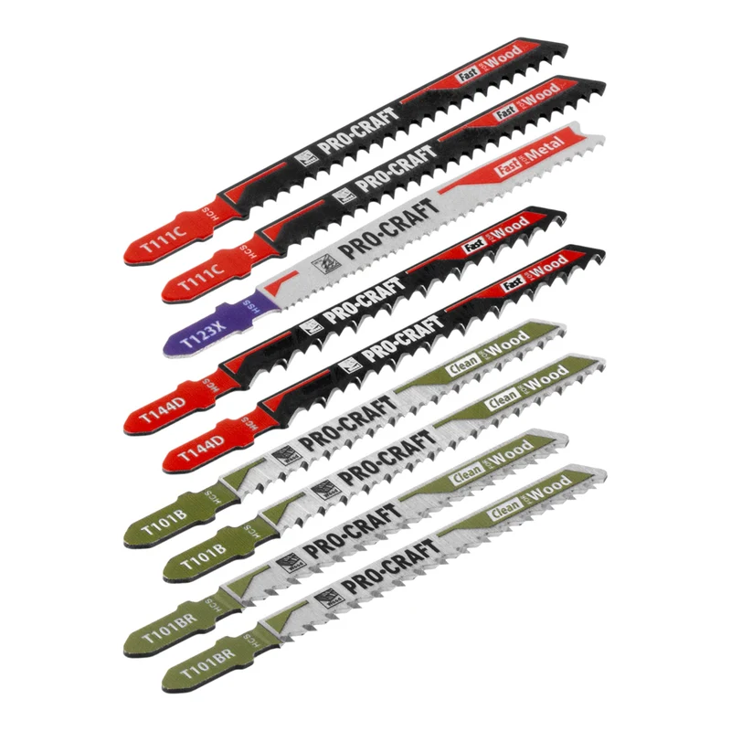 Procraft JB15 Stichsägeblatt Set 15 tlg. 1 - 50 mm für Holz und Metall