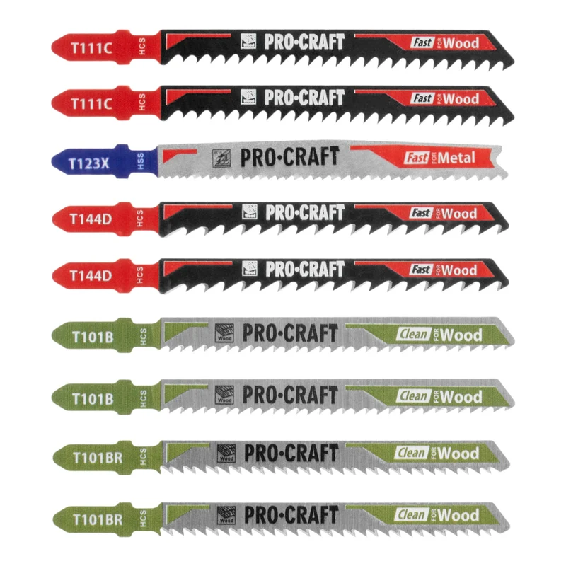 Procraft JB15 Stichsägeblatt Set 15 tlg. 1 - 50 mm für Holz und Metall