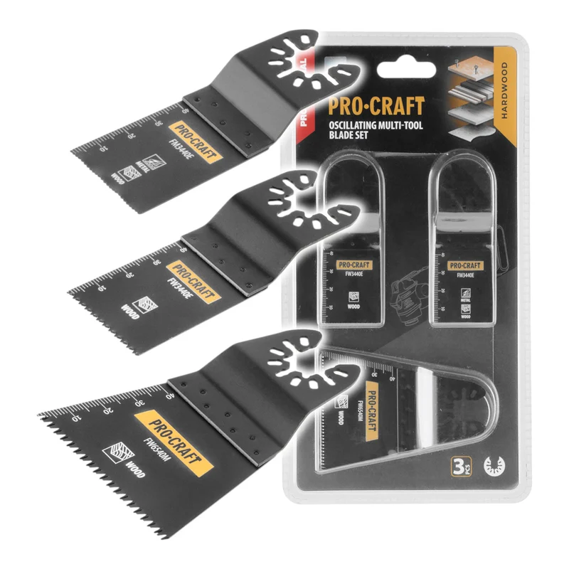 Procraft MB3 Sägeblatt Set 3 tlg. für oszillierende Multifunktionswerkzeuge