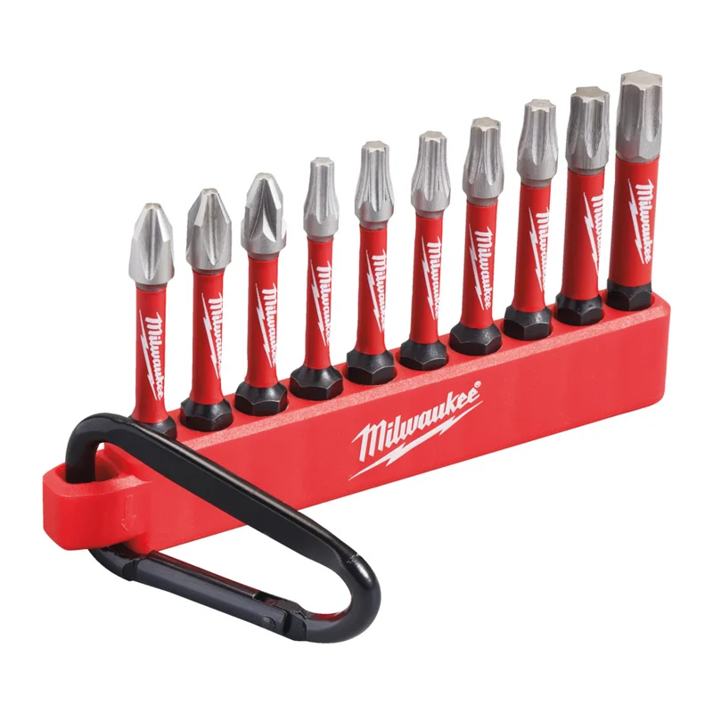 Milwaukee Shockwave Schrauberbit Set mit Karabiner 10tlg.