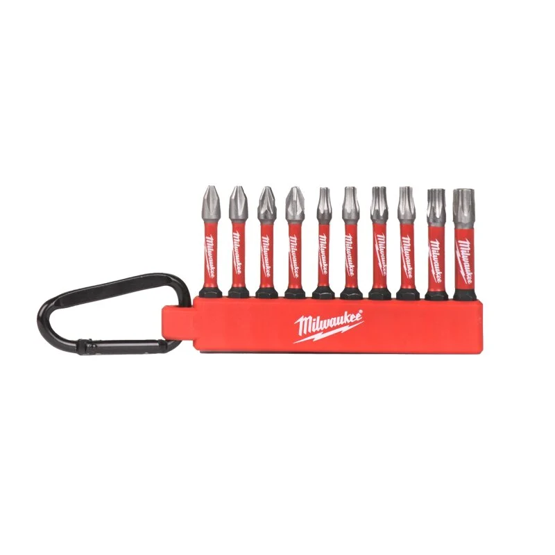 Milwaukee Shockwave Schrauberbit Set mit Karabiner 10tlg.