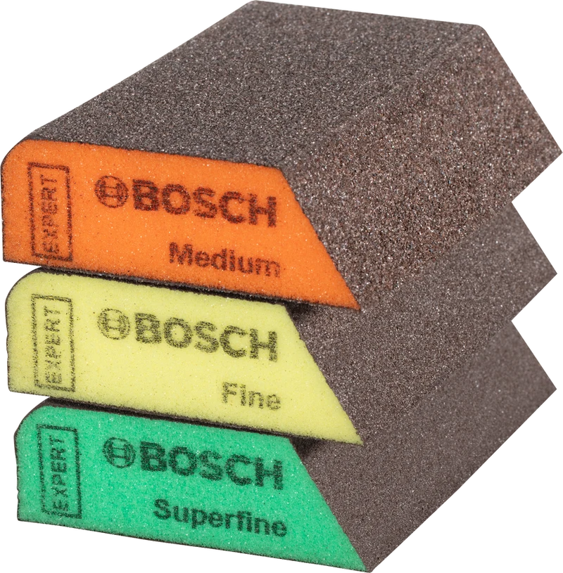 Bosch EXPERT S470 Schaumstoff-Schleifschwamm (69 x 97 x 26 mm mittel, fein, superfein)