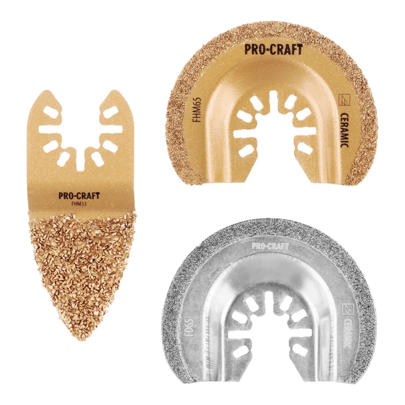 Procraft MB2 Zubehör Set 3 tlg. für oszillierende Multifunktionswerkzeuge