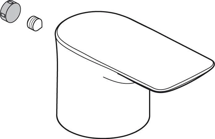 Ideal Standard IS Griff für Standventil, Logo ISI, Chrom – Hebelgriff als Ersatzteil