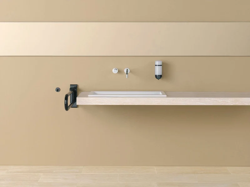 HEWI Stützklappgriff drehb. Ser 801