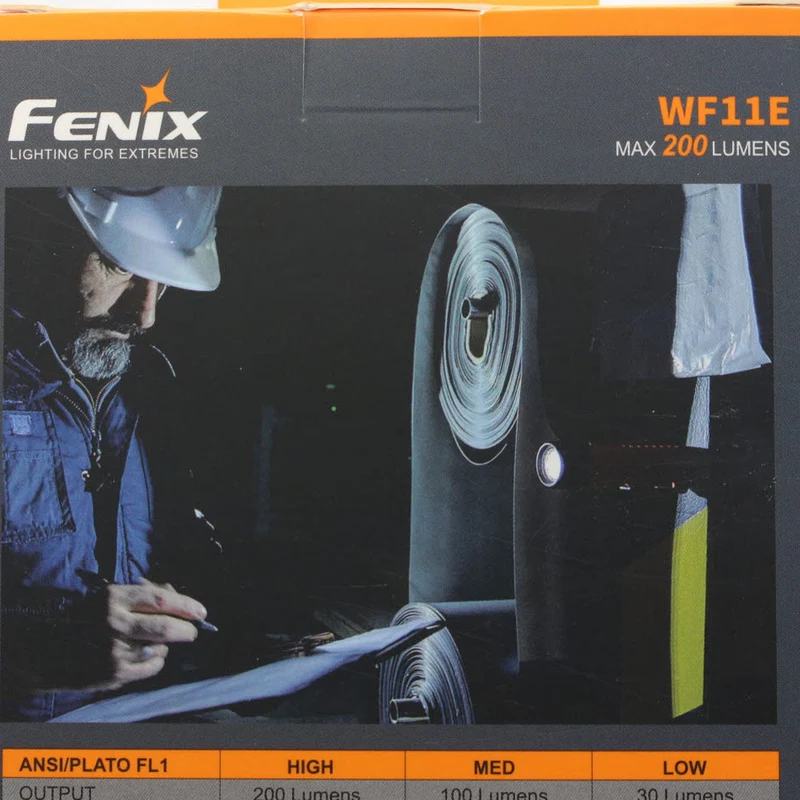 Fenix WF11E ATEX Led Taschenlampe mit 2 Magneten und Gürtelclip, maximal 200 Lumen Helligkeit