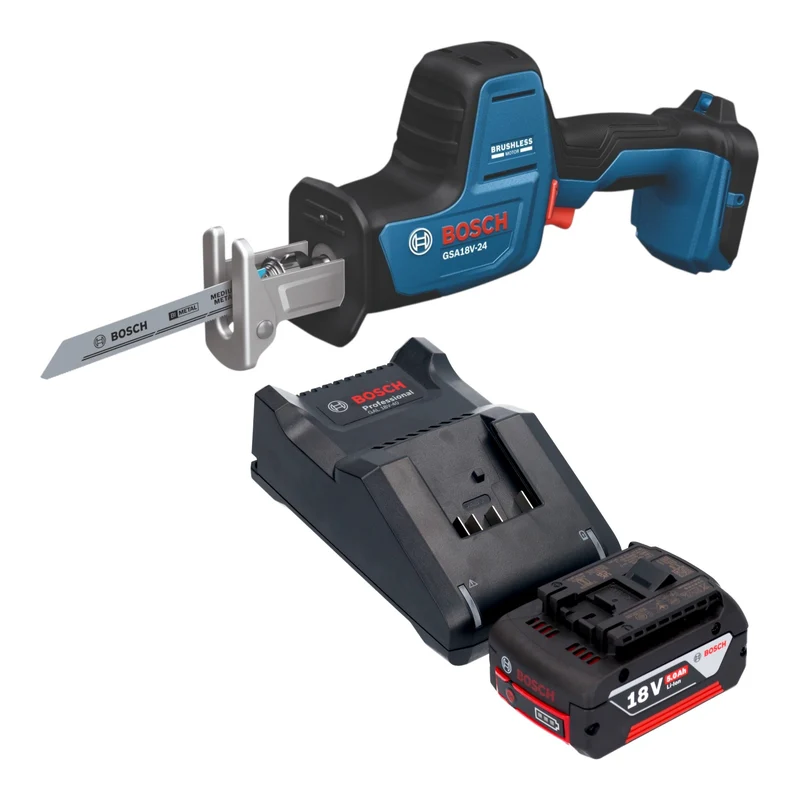 Bosch GSA 18V-24 Professional Akku Säbelsäge 18 V 230 mm Brushless + 1x Akku 5,0 Ah + Ladegerät