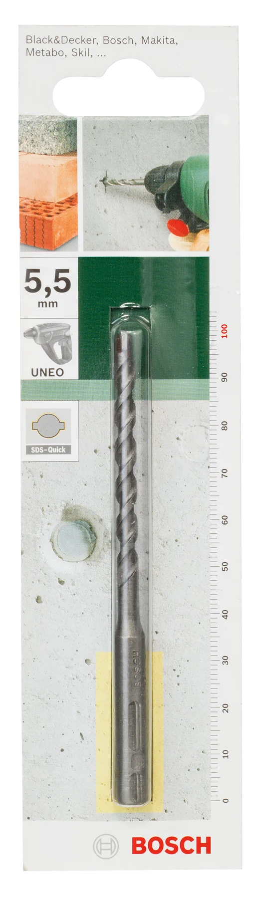 Bosch Uneo Bohrer für Beton/Stein SDS-Quick