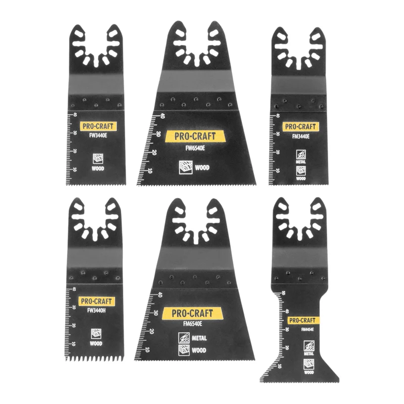 Procraft MB6 Universal Sägeblatt Set 6 tlg. für oszillierende Multifunktionswerkzeuge