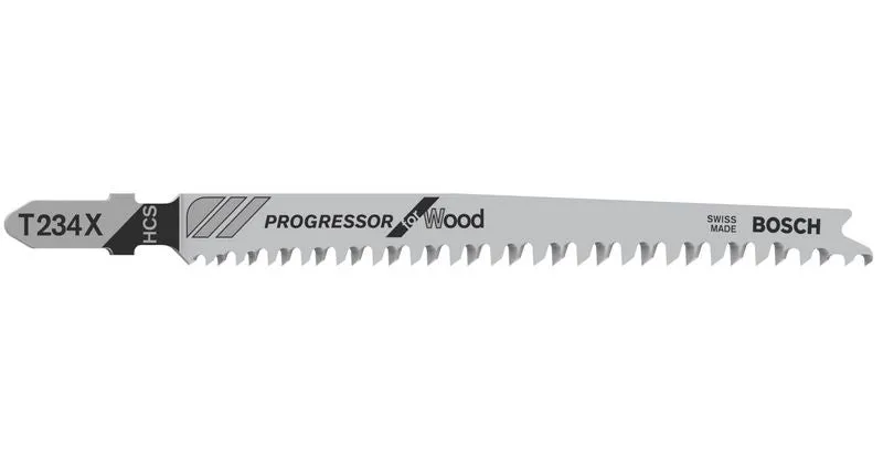 Bosch Stichsägeblatt T 234 X Progressor for Wood, 5er-Pack