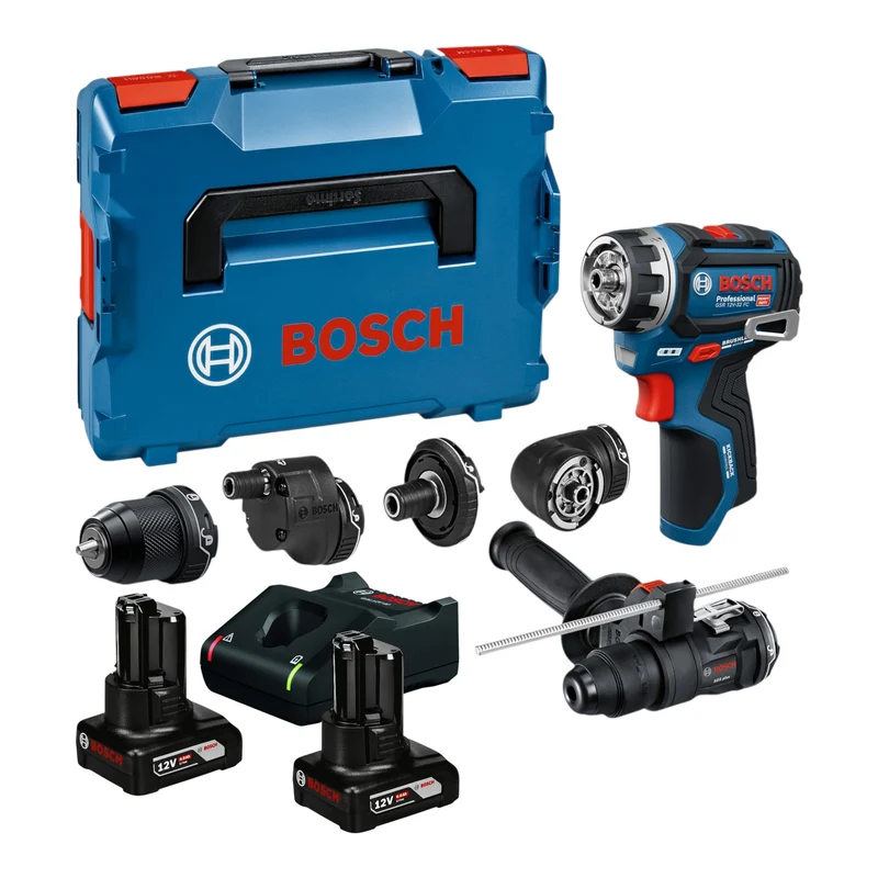 Bosch GSR 12V-32 FC Akku Bohrschrauber 12 V 31 Nm Brushless + 2x Akku 6,0 Ah + Ladegerät + L-Boxx