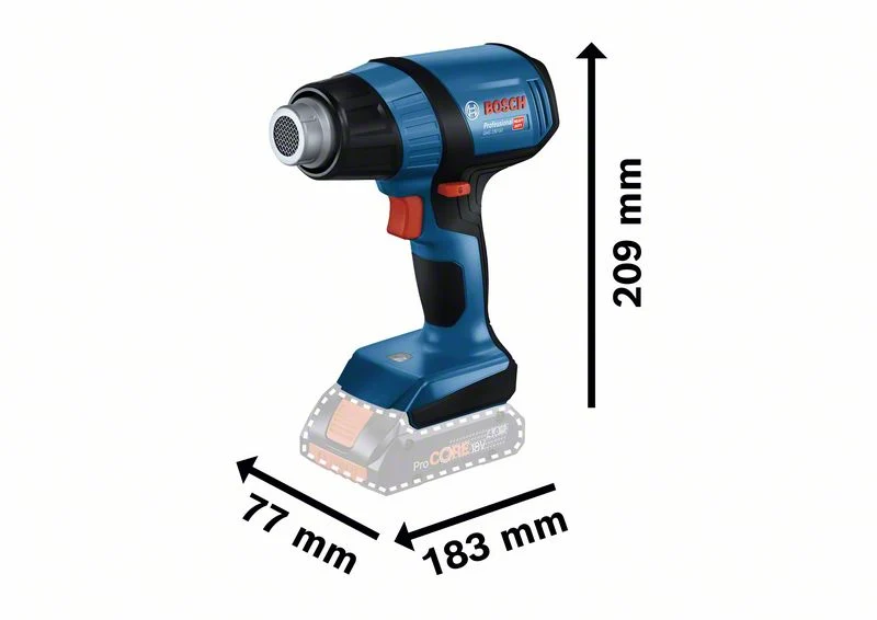 Bosch Akku-Heißluftgebläse GHG 18V-50 in L-BOXX