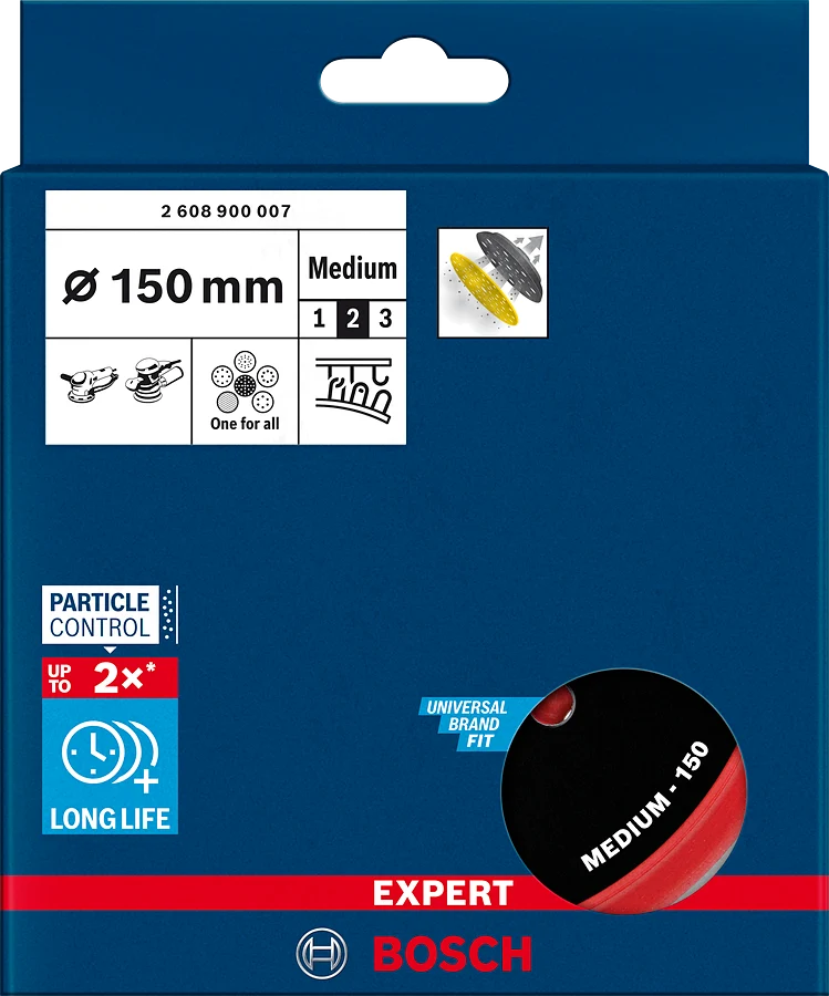Bosch EXPERT Multihole Universalstützteller, 150 mm, Medium