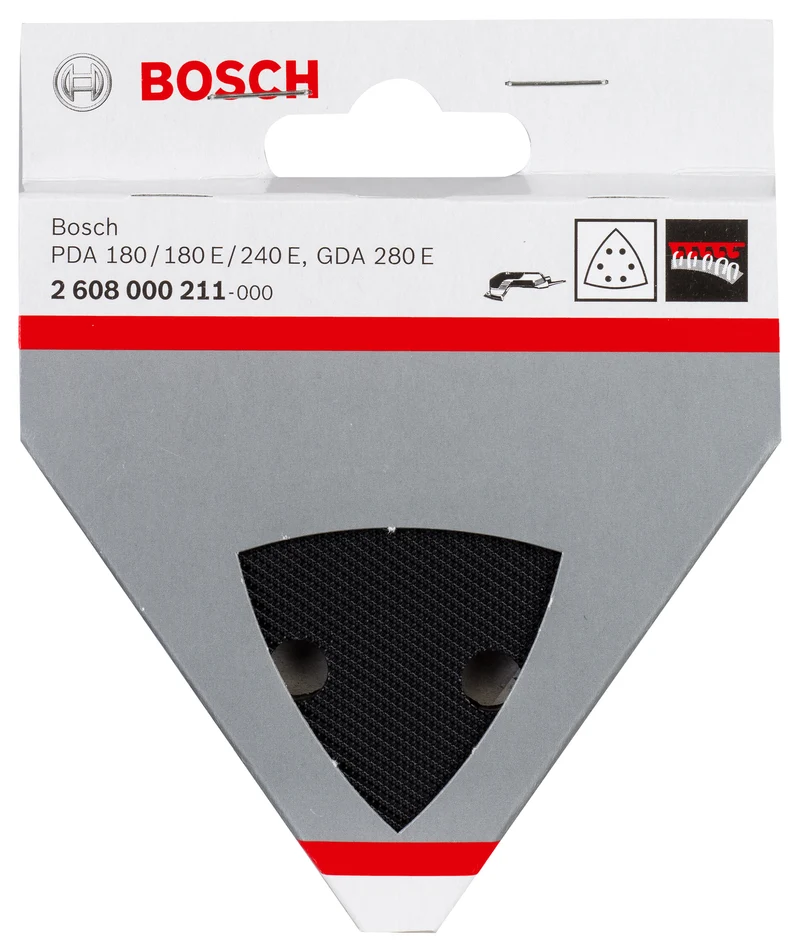 Bosch Schleifplatte für GDA 280 E, PDA 180, PDA 180 E, PDA 240 E (93 mm, Kletthaftung, Deltaschleifer)
