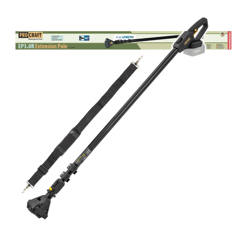 Procraft EP3.0R Teleskop Verlängerung Aufsatz 1,2 – 3,0 m drehbar für Kettensäge