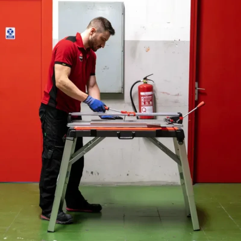 Rubi Klappbarer Arbeitstisch 4-in-1 Werkbank / Gerüst / Transportroller / Trage ( 66924 )