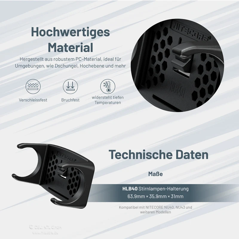 Nitecore Aufnahme für NU5X-Modelle