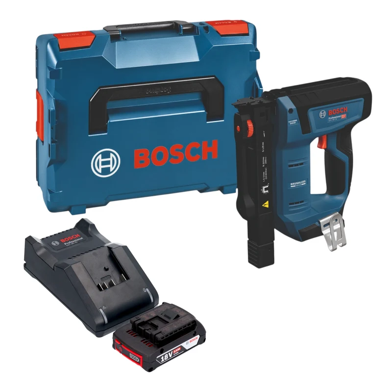 Bosch GTH 18V-14 Akku Holzklammerer 18 V 10,6 x 6 - 14 mm Brushless + 1x Akku 2,0 Ah + Ladegerät + L-Boxx