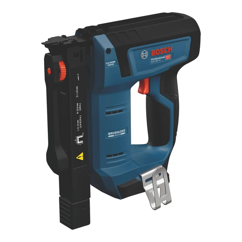 Bosch GTH 18V-14 Akku Holzklammerer 18 V 10,6 x 6 - 14 mm Brushless + 2x Akku 2,0 Ah + Ladegerät + L-Boxx