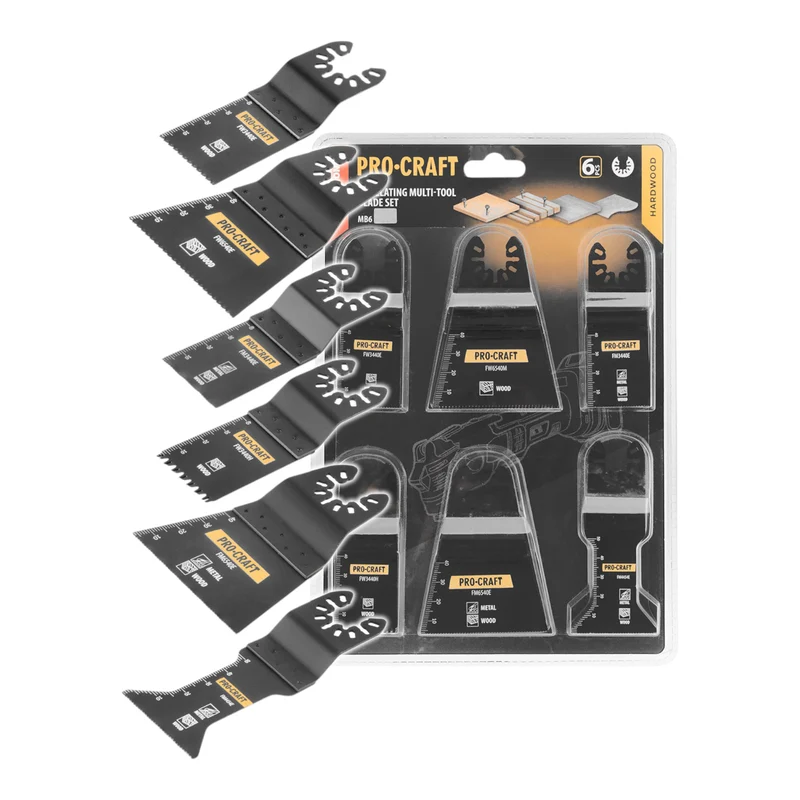 Procraft MB8 Universal Zubehör Set 8 tlg. für oszillierende Multifunktionswerkzeuge