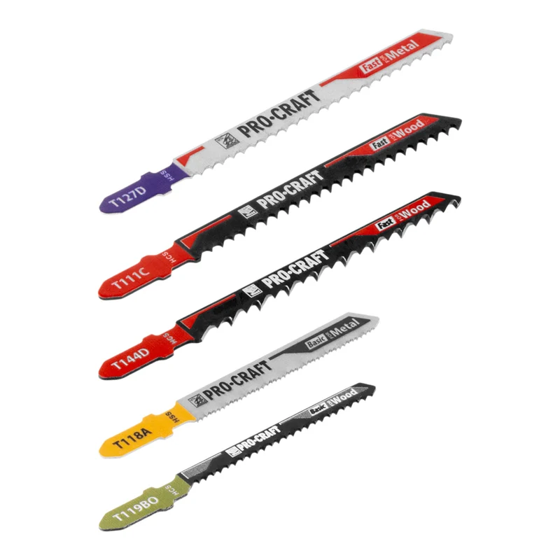 Procraft JB5 Stichsägeblatt Set 5 tlg. 1 - 50 mm für Holz und Metall
