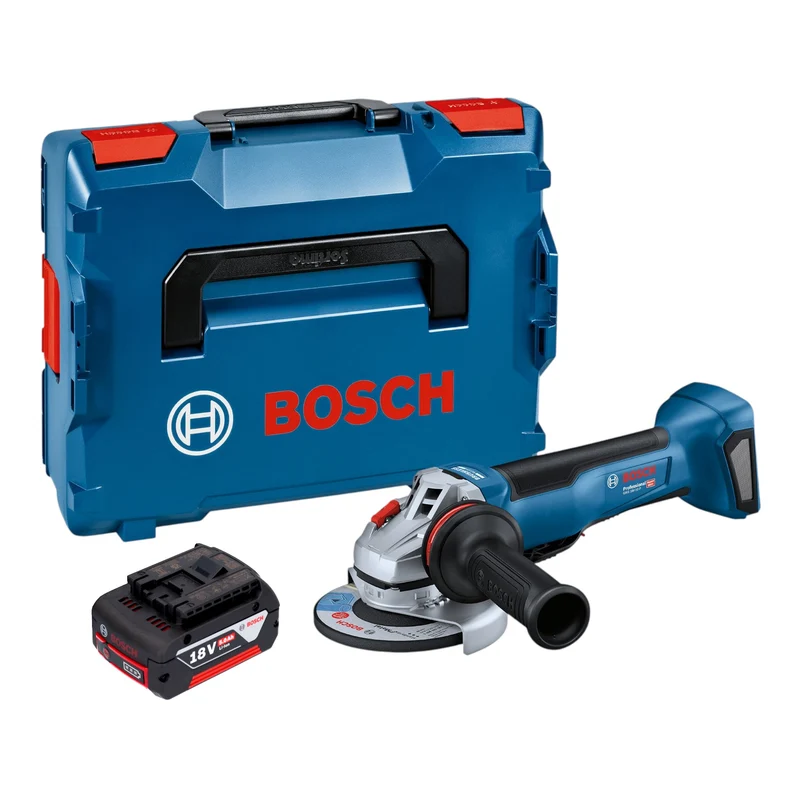 Bosch GWS 18V-10 P Professional Akku Winkelschleifer 18 V 125 mm Brushless + 1x Akku 5,0 Ah + L-Boxx - ohne Ladegerät