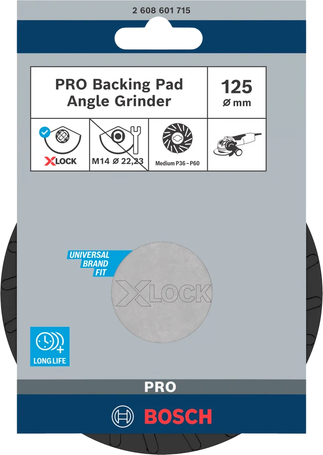 Bosch PRO Backing Pad X-Lock, mittel, 125 mm, mittel