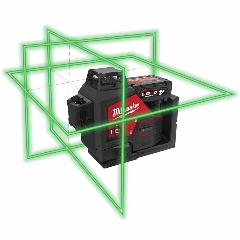 Milwaukee M12 3PLKIT-401P Kreuzlinienlaser Kit im Packout - Koffer (4933478960)