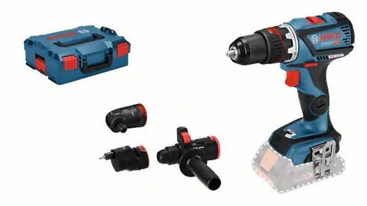 Bosch Professional GSR 18V-60 FC Akku-Bohrschrauber FlexiClick mit 60 Nm 3 Aufsätze ohne Akku/Lader in L-Boxx 136