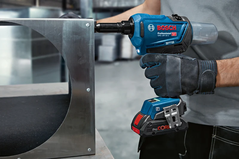 Bosch Akku-Nietpistole GRG 18V-16 C (Niet-Ø: 3 - 6,4 mm, Max. Zugkraft: 16000 N, Hublänge: 0 - 25 mm, ohne Akku in L-BOXX 136)