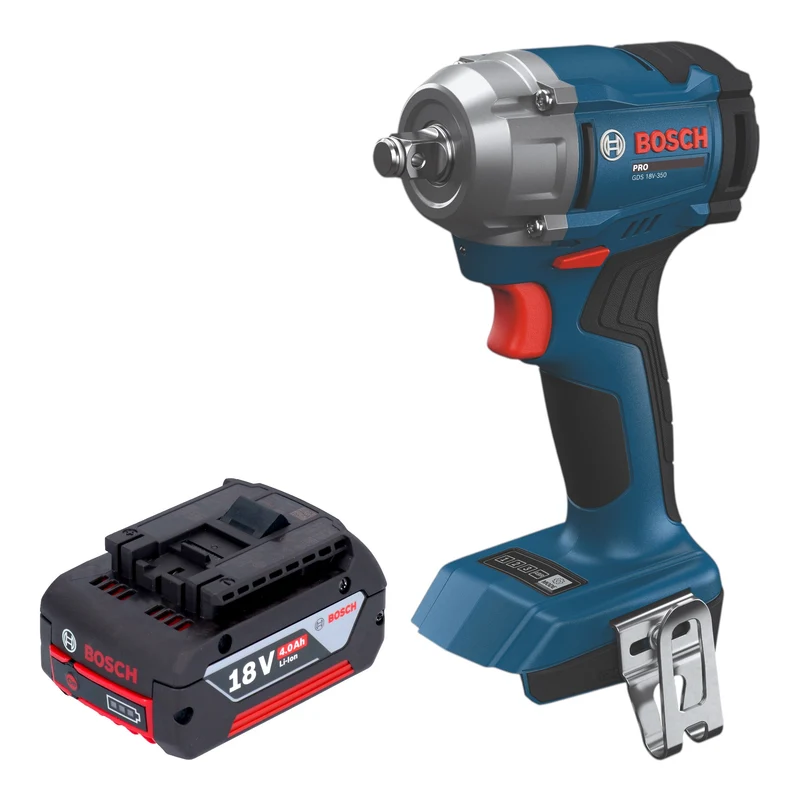 Bosch GDS 18V-350 Professional Akku Drehschlagschrauber 18 V 350 Nm 1/2" Brushless + 1x Akku 4,0 Ah - ohne Ladegerät