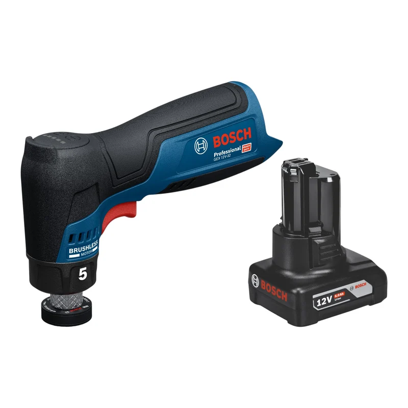 Bosch GEX 12V-32 Akku Exzenterschleifer 12 V 32 mm Brushless + 1x Akku 6,0 Ah - ohne Ladegerät
