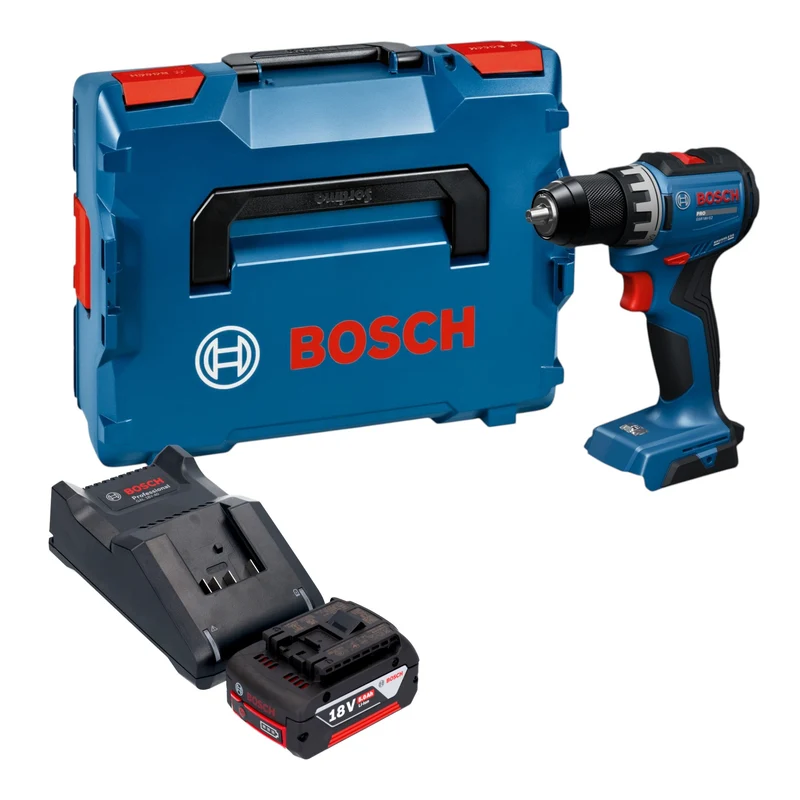 Bosch GSR 18V-52 Professional Akku Bohrschrauber 18 V 70 Nm Brushless + 1x Akku 5,0 Ah + Ladegerät + L-Boxx