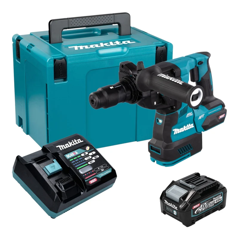 Makita HR 002 GM101 Akku Bohrhammer 40 V max. 2,9 J SDS plus Brushless + 1x Akku 4,0 Ah + Ladegerät + Makpac
