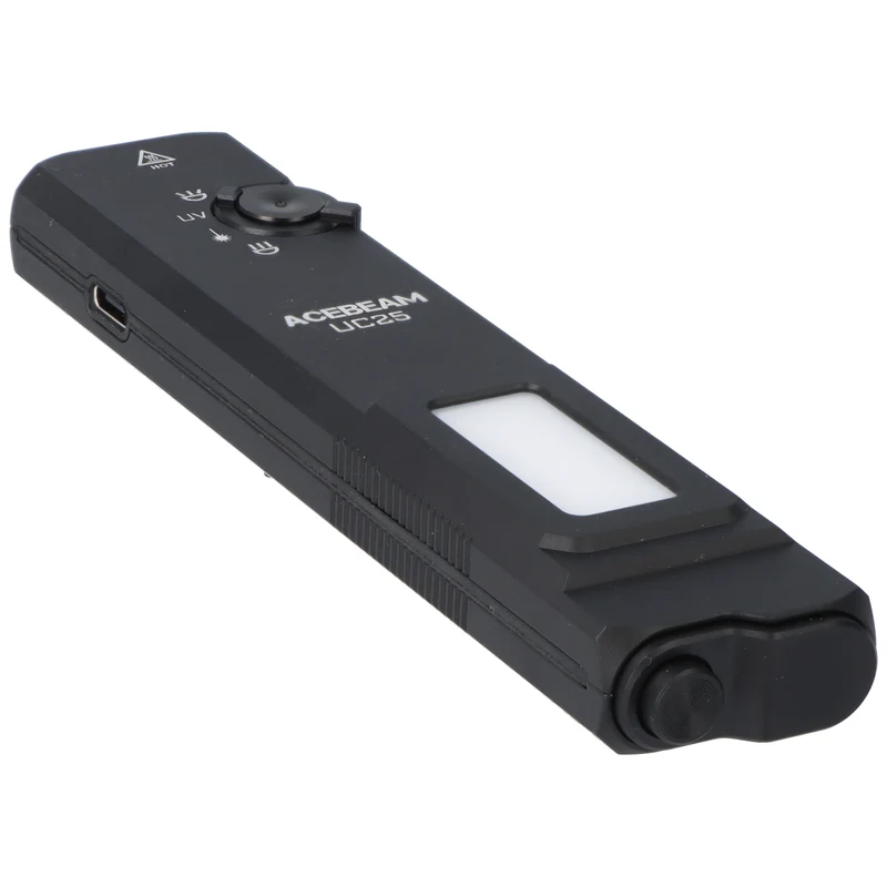 AceBeam UC25 mit 3.100 Lm Kalt.- Warmweißem / UV Licht und grünem Laser, Schwarz