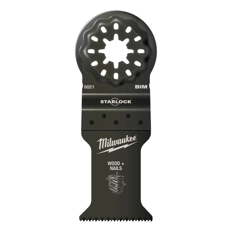 Milwaukee Multitool Starlock Bi-Metall Tauchsägeblatt Holz mit Nägeln 35x42mm (48906021)