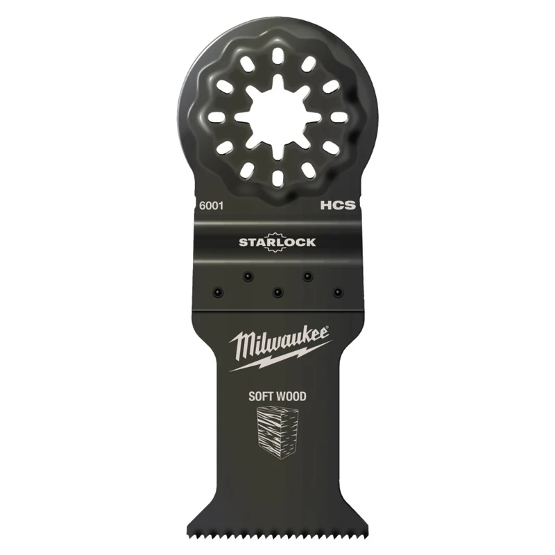 Milwaukee Multitool Starlock Tauchsägeblatt für Schnitte Weichholz 35x42mm (48906001)