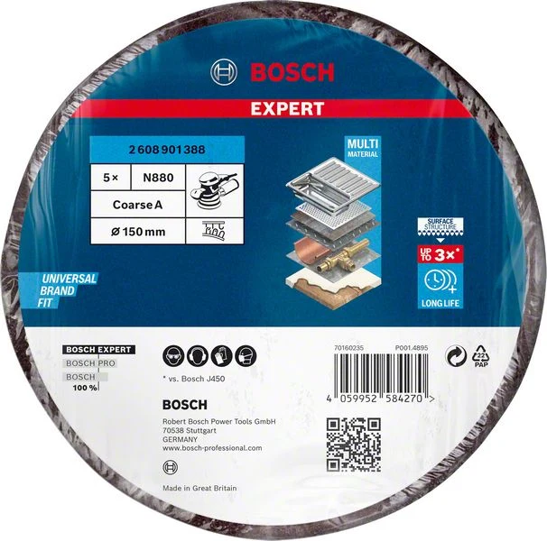 Bosch EXPERT Vliesscheibe N880 für Exzenterschleifer Ø 125/150 mm