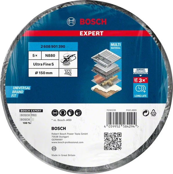 Bosch EXPERT Vliesscheibe N880 für Exzenterschleifer Ø 125/150 mm