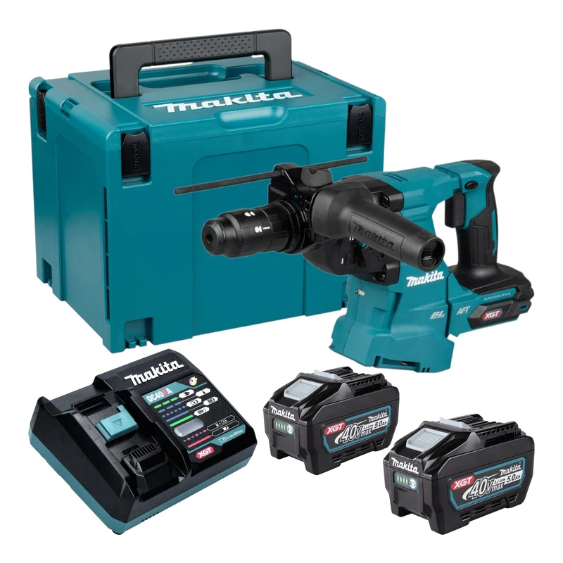 Makita HR 012 GT201 Akku Kombihammer 40 V max. 3,3 J SDS plus Brushless + 2x Akku 5,0 Ah + Ladegerät + Makpac