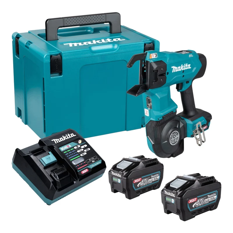 Makita TR 001 GT201 Akku Bewehrungsverbinder 40 V max. 1,6 mm Brushless + 2x Akku 5,0 Ah + Ladegerät + Makpac