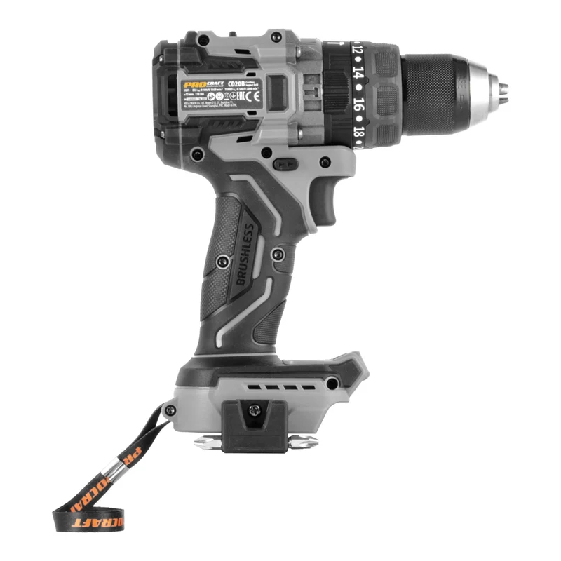 Procraft Industrial CD20B-BB Akku Schlagbohrschrauber 20 V 150 Nm Brushless + 2x Akku 2,0 Ah + Ladegerät + RHINO Toolcase