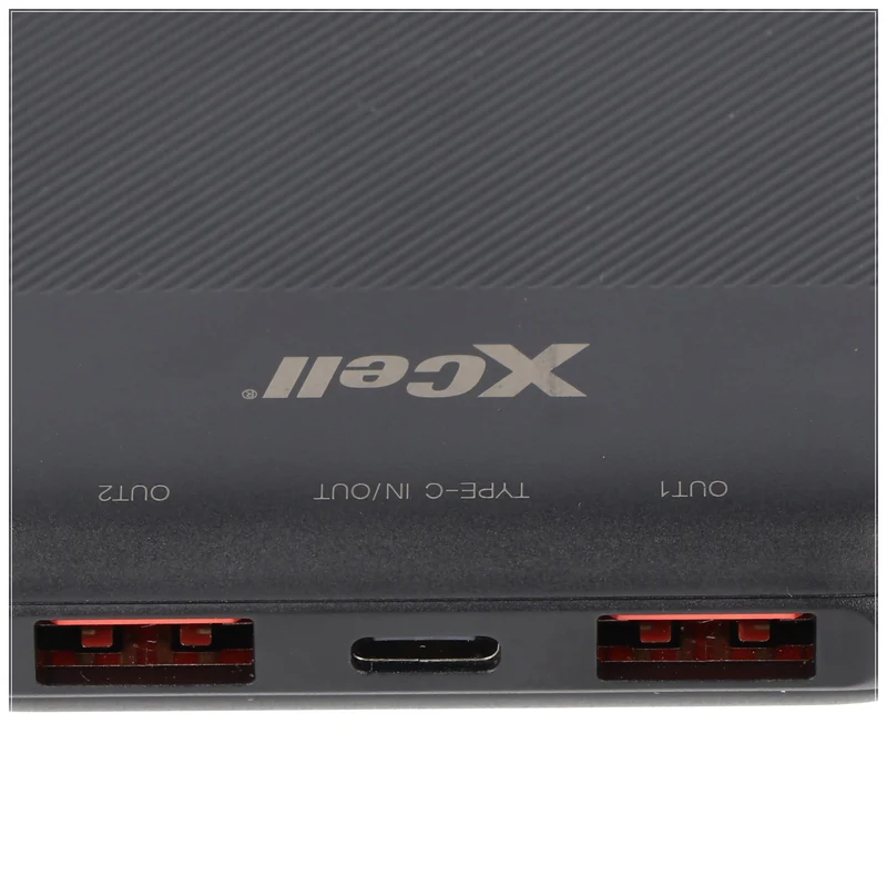 XCell Powerbank X10000PD mit 10.000mAh Kapazität, USB-C PD3.0, Quick-Charge, LED-Display, 2x USB-Ausgang 1x USB-C-Ausgang