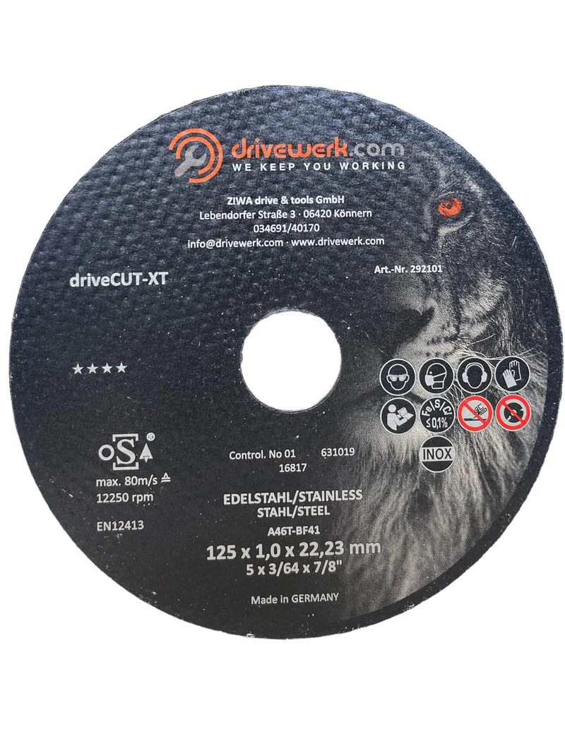 Rhodius driveCUT-XT Metalltrennscheibe Ø 125 x 1.0 x 22.23 mm