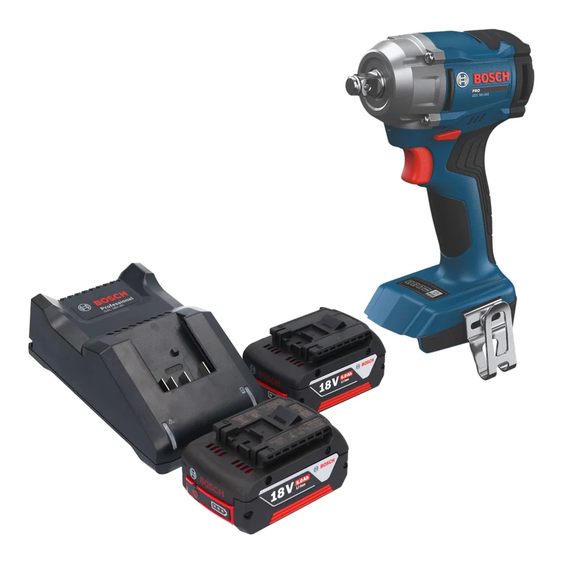 Bosch GDS 18V-350 Professional Akku Drehschlagschrauber 18 V 350 Nm 1/2" Brushless + 2x Akku 5,0 Ah + Ladegerät