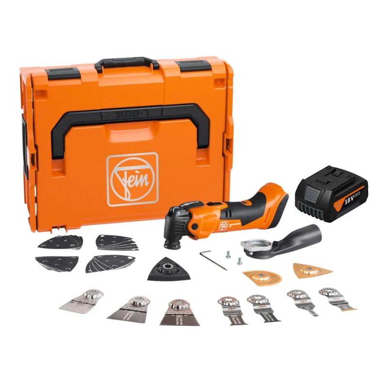 Fein AMM 500 Plus Top AS Akku Multimaster 18 V AMPShare Starlock Plus + 1x Akku 4,0 Ah + L-Boxx - ohne Ladegerät